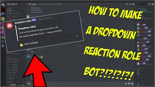 How To Make A Dropdown Reaction Role Bot WITHOUT CODING