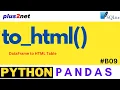 to - html Creating html table from Datafram by using to