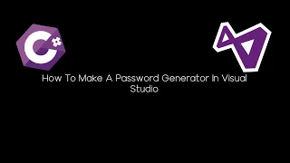 How to make a password generator in visual studio 2019