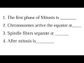 Watch this after Studying MITOSIS 30 Questions and Answers