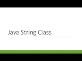 ICSE Grade 10 Java String Method Part 2