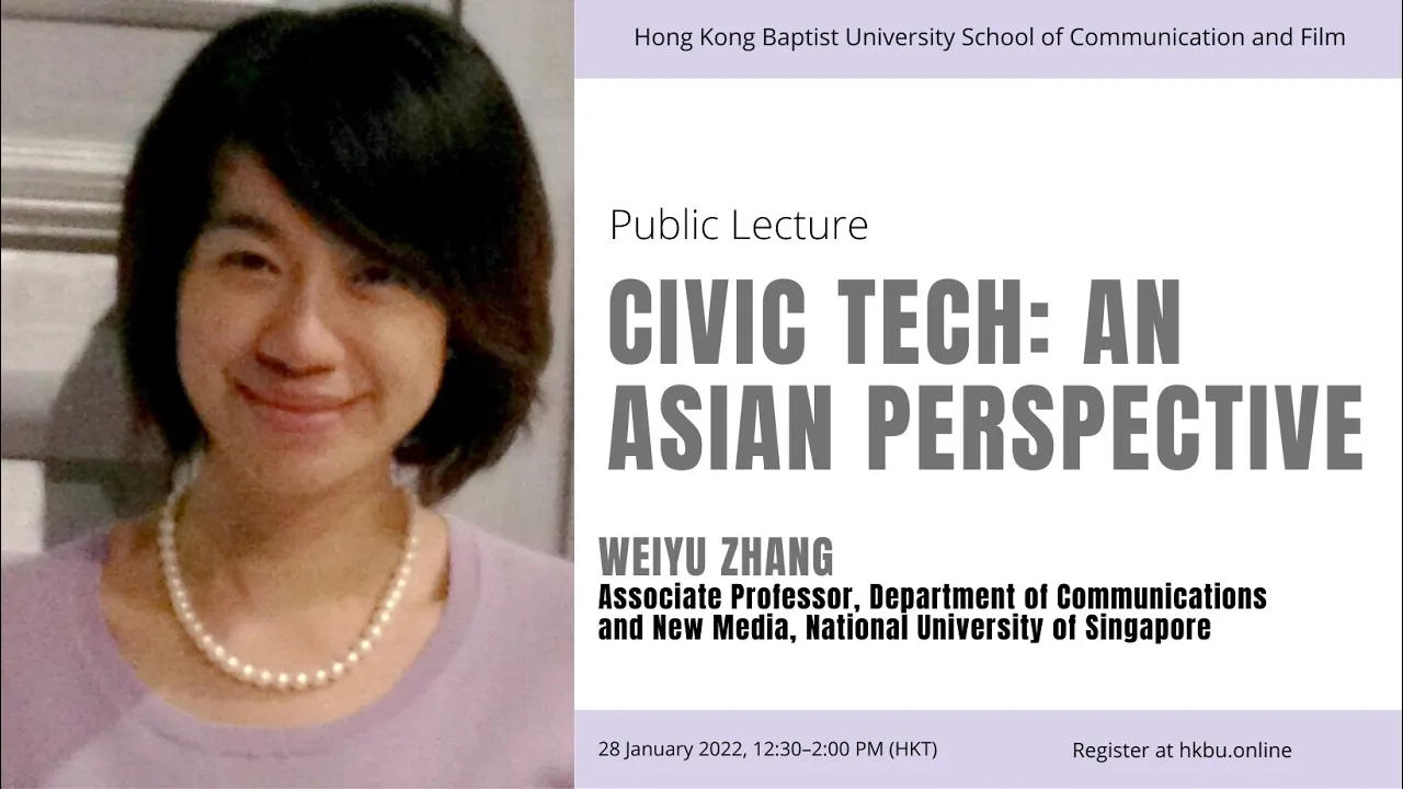 Weiyu Zhang - Civic Tech: An Asian Perspective