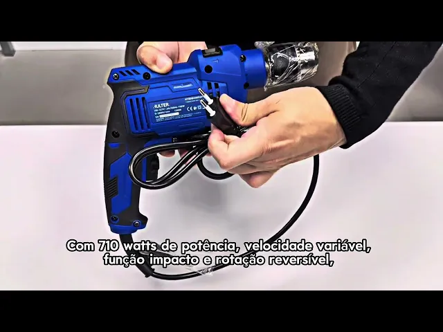 Vídeo do produto - Furadeira de Impacto Multiuso 710W 110V Hulter Pro HT1EID448110F