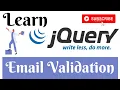jQuery Lecture - 58 Email Validation Tutorial in Hindi Urdu