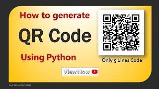 How to generate QR Code using Python Only 5 Lines code