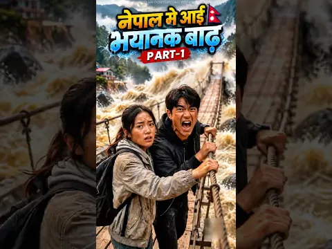 🌊Nepal की भयानक बाढ़! 😱 Hana और Leon कैसे बचेंगे? | #Shorts