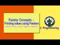 7 Pointer Concepts - Different ways of Printing values using Pointers
