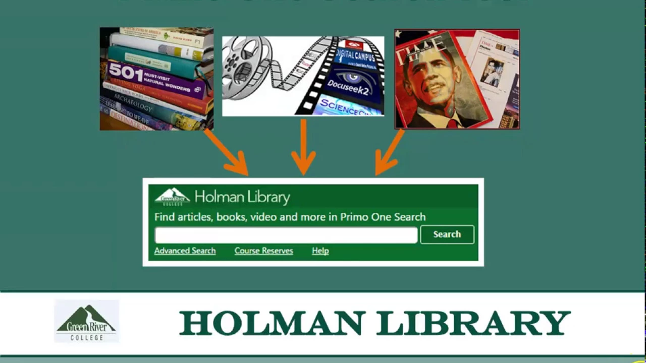 Primo One Search -  Holman Library, Green River College
