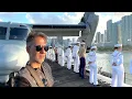 USS BATAAN NAVY Carrier Sails into Port of Miami with Me on Deck