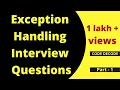 Exception Handling Interview questions and answers in Java Part - 1 Code Decode