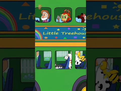 Wheels on the Bus, Fun Ride #nurseryrhymes #vehicles #shorts