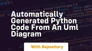Automatically Generated Python Code from an UML diagram