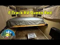 RV Queen Bed Build for 7x14 Cargo Trailer to Camper Conversion E-Track Bed for the Cargo Camper