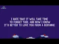 LOVE YOU FROM A DISTANCE - Ashley Kutcher (lyrics)