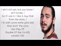 White Iverson - Post Malone | Lyric Video