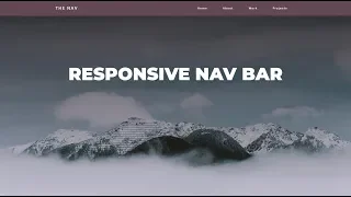 Responsive Navigation Bar Tutorial HTML CSS JAVASCRIPT