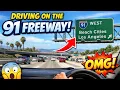 California 91 WEST freeway