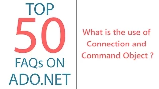 What is the use of Connection and Command Object
