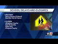 Local schools closed and delayed from weather