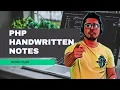 PHP Handwritten Notes Code with Harry