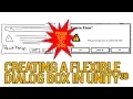 Flexible Dialog Box in Unity