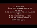 SANCTIFY H6942 - qa as part 1