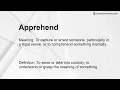 Apprehend Meaning