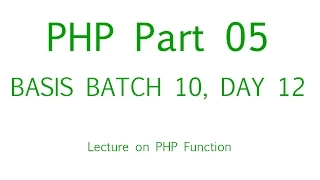 PHP Bangla Tutorial Part 05