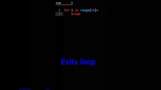 Python break vs continue vs pass