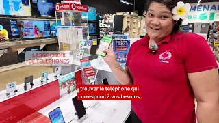 Mahine votre conseillère Vodafone sera ravie de vous aider au Stand Vodafone à Carrefour Taravao.