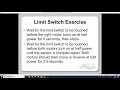 Bump and Limit Switch Programming