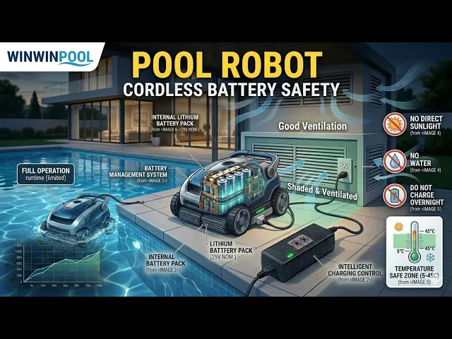 Genkinno ACE 600 หุ่นยนต์ดูดตะกอนสระว่ายน้ำไร้สาย พลังดูดแรง กรอง 25 ไมครอน แบต 6 ชม. ระบบนำทาง AdaptiveNav 3.0