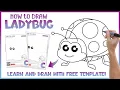 How to Draw Ladybug - Drawing of Ladybug Free Dot to Dot Connect the Dots Printable