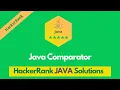 HackerRank Java Comparator problem solution in Java Java problems solutions Programmingoneonone