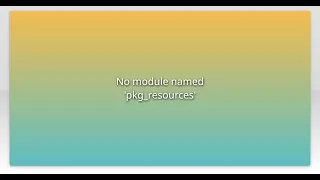 No module named pkg - resources