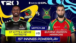 1st Innings Powerplay Highlights | Amazon Warriors vs St Kitts and Nevis Patriots | CPL26 | tapmad