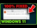 How to fix Package failed updates dependency or conflict validation