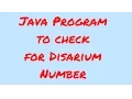 Java program to check for Disarium number
