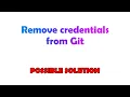 Remove credentials from Git