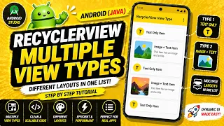 ANDROID - RECYCLERVIEW DIFFERENT VIEWTYPES TUTORIAL IN JAVA