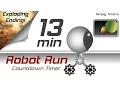 13 min racing robot countdown timer with exploding ending