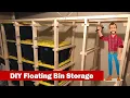 Efficient Garage Storage DIY Storage Rack with Floating Bins