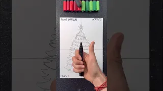 Christmas Tree with Paint Markers Stay tuned for the 2nd Technique