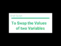 Shell Script program to to the contents of two variables