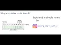 Why array index starts from 0