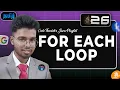 Printing arrays with loops The for each loop Part - 26 Code thanish s java playlist