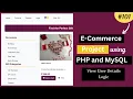 E-Commerce Website Project Using PHP MySQL Admin User Panel View User Details Logic - 101