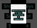 Master Word Shortcuts Subscript and Superscript like a Pro