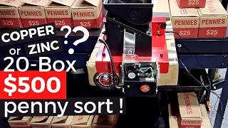 500 20 Box Penny Copper Sort Hunt Ryedale Coin Sorter Review