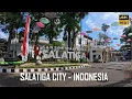 4K~ Wandeltocht van het burgemeesterskantoor naar Student Army Street, SALATIGA CITY, INDONESIË 🇮🇩